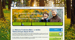 Desktop Screenshot of maisonsfunerairesblais.com