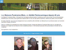 Tablet Screenshot of maisonsfunerairesblais.com